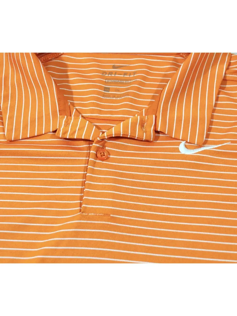Nike Golf Club Course Orange White Stripe Polo Size 2X-Large